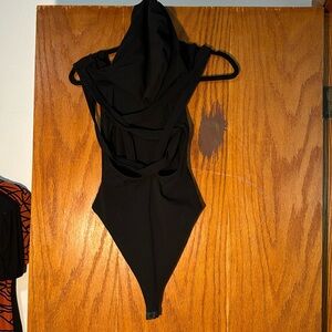 Short sleeve black body suit size small